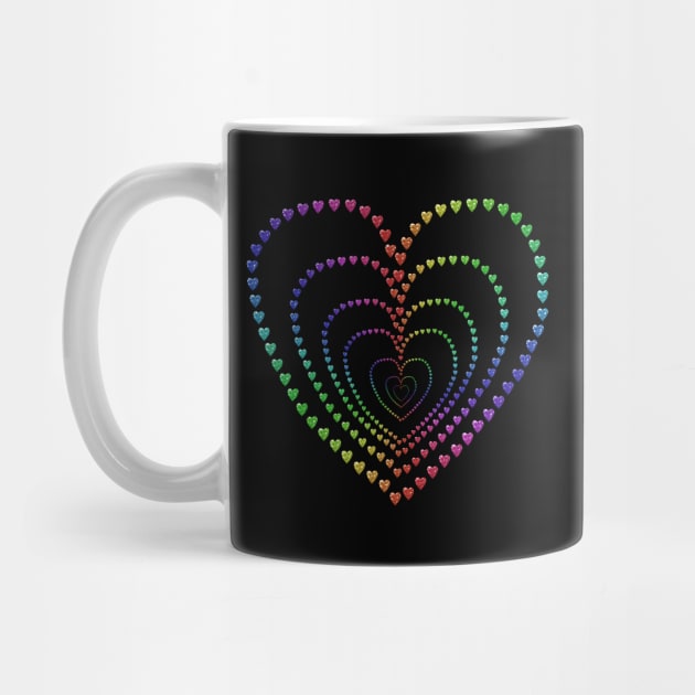 Echo Rainbow Jewel Hearts by Art by Deborah Camp